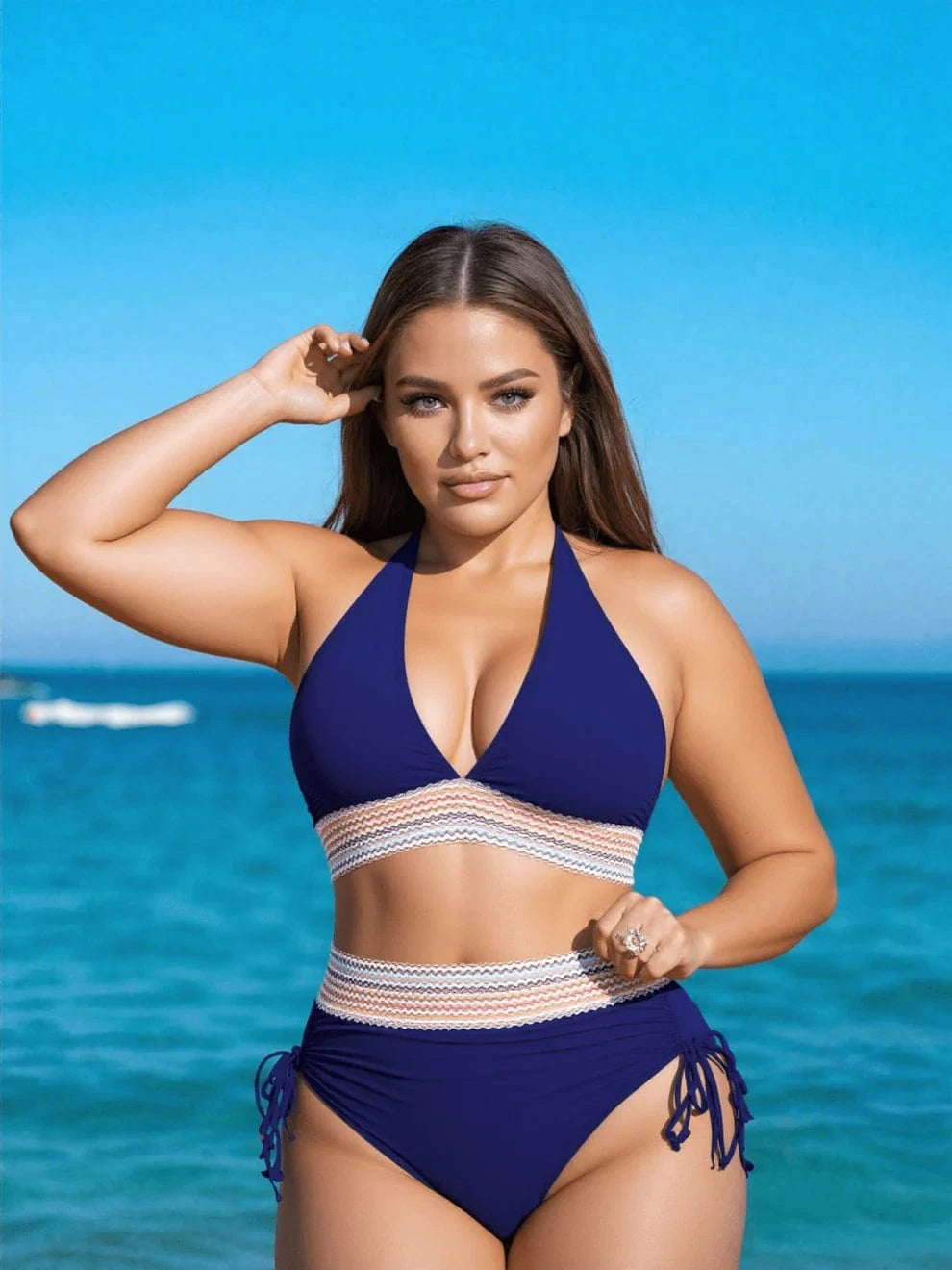 Skulpterande elegant bikini med hög midja