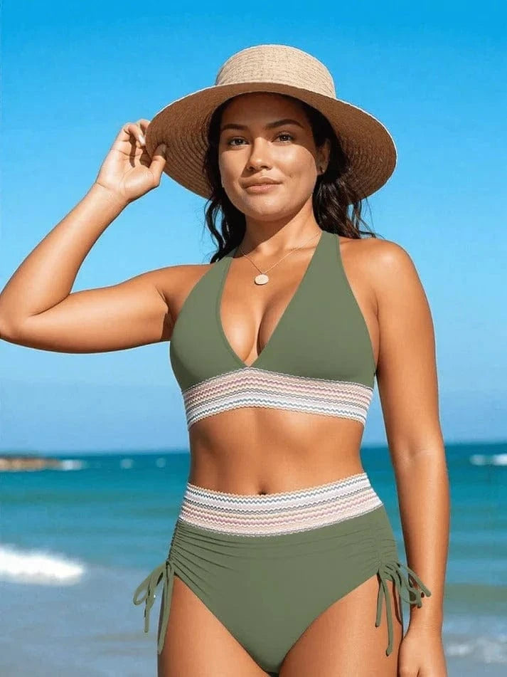 Skulpterande elegant bikini med hög midja